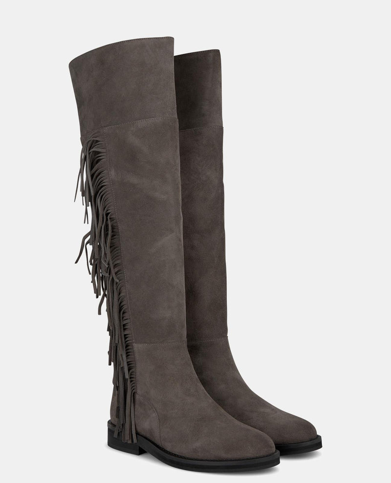 FLACHER STIEFEL HOHER STOCK
