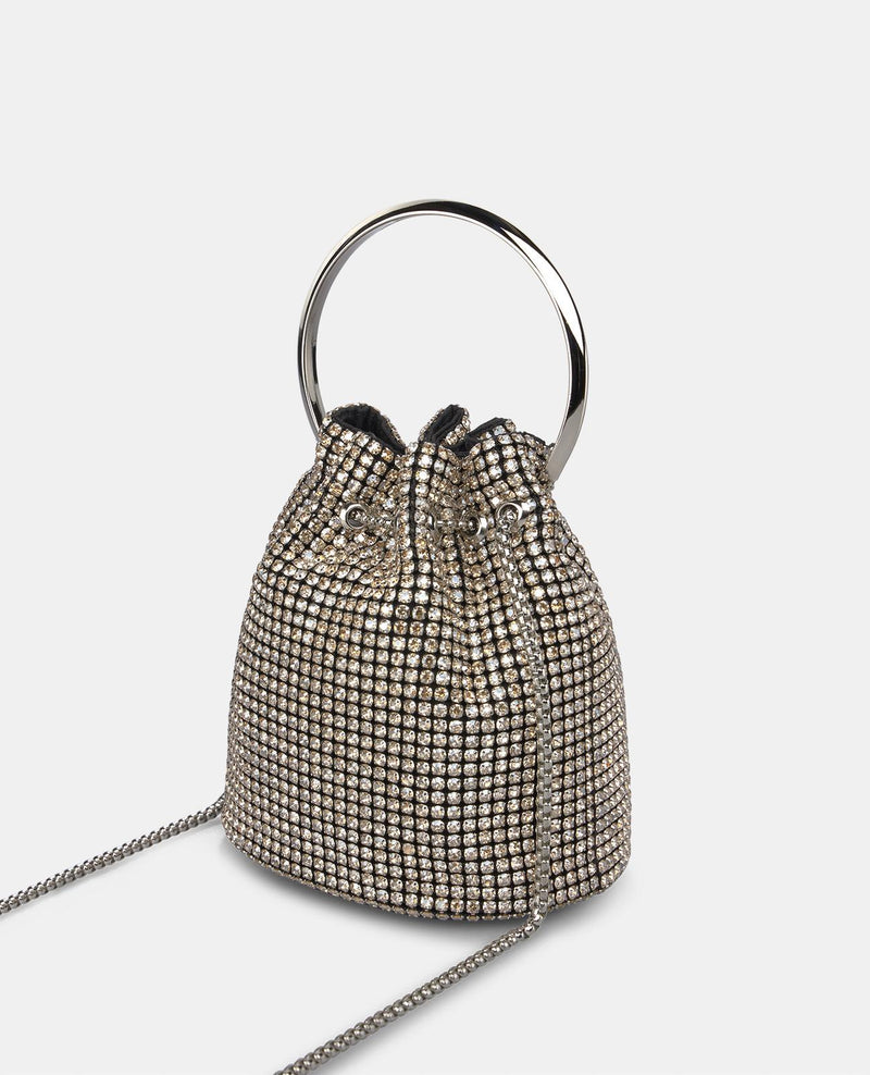 TASCHE MIT STRASSSTEINEN BESETZT