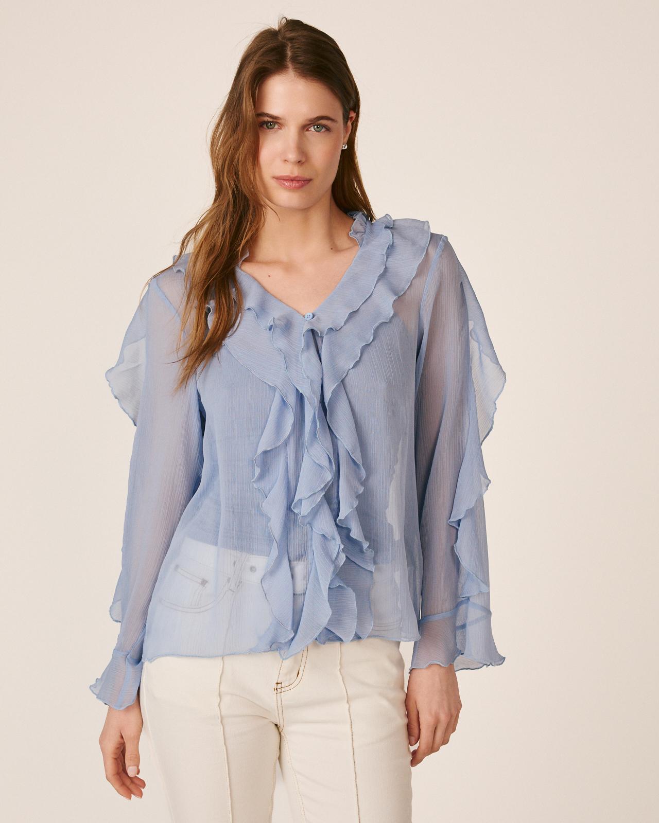 BLUSA COM FOLHOS
