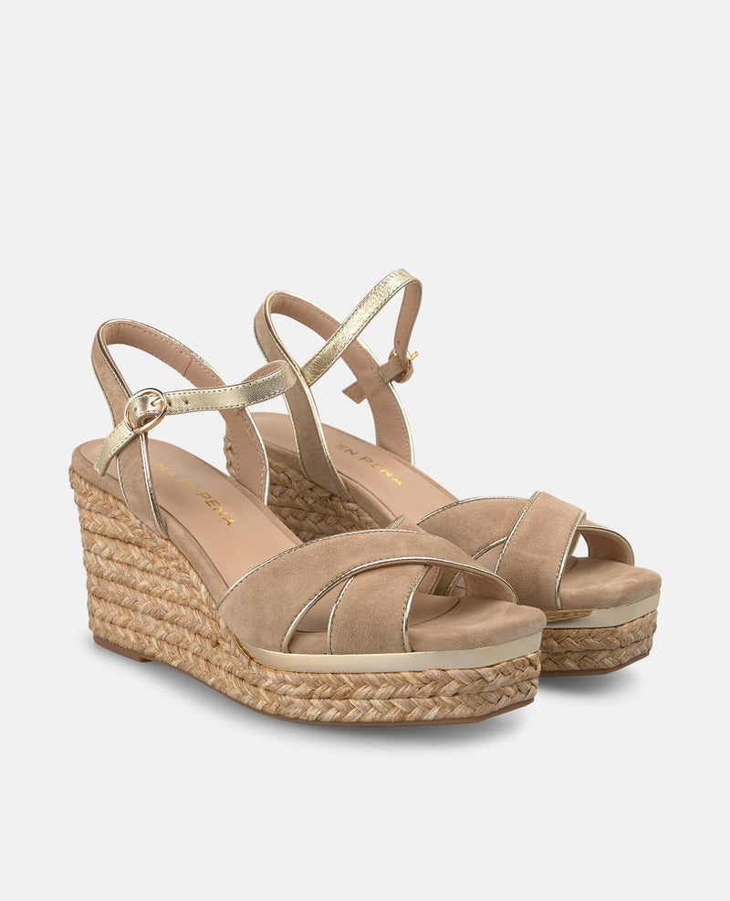 SANDALIA DE ESPARTO DOBLE TIRA CRUZADA