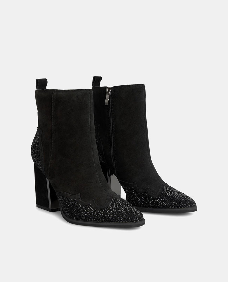 BOTTE DE CHEVILLE AVEC MOTIF PAILLETÉ