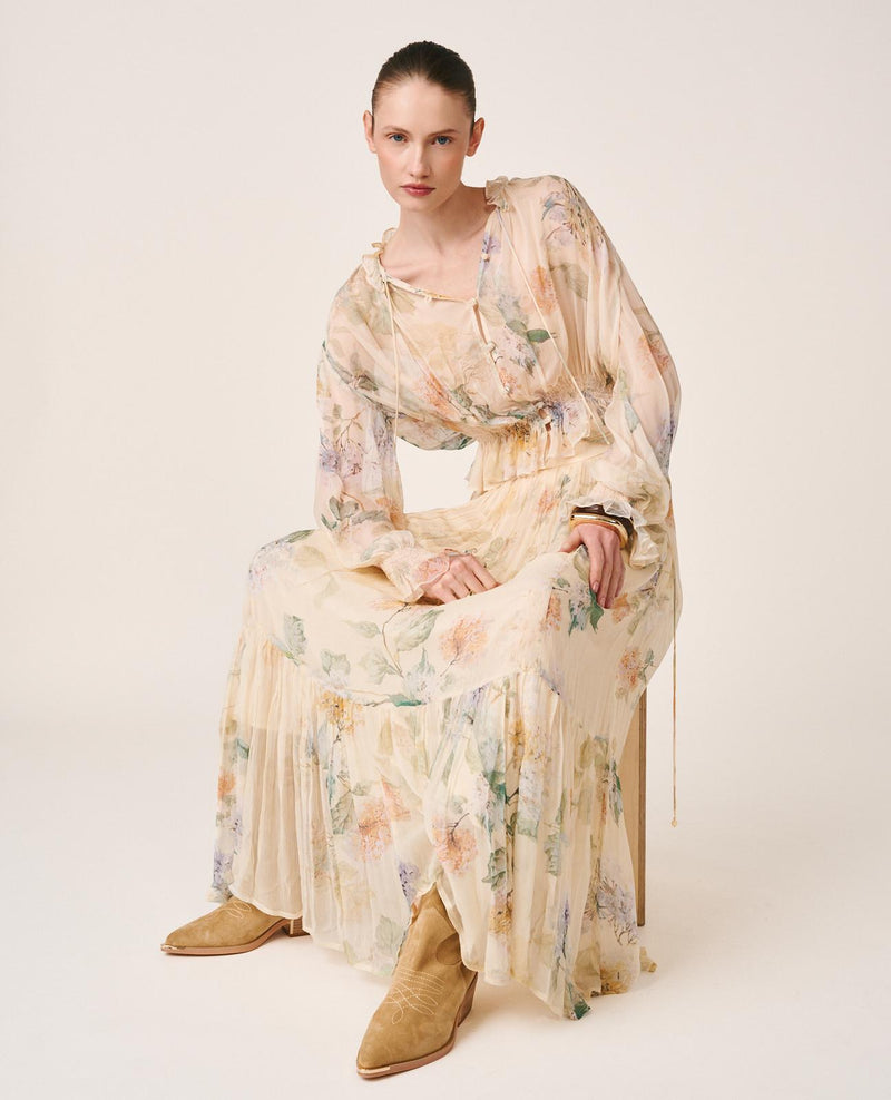 FLORAL MIDI SKIRT