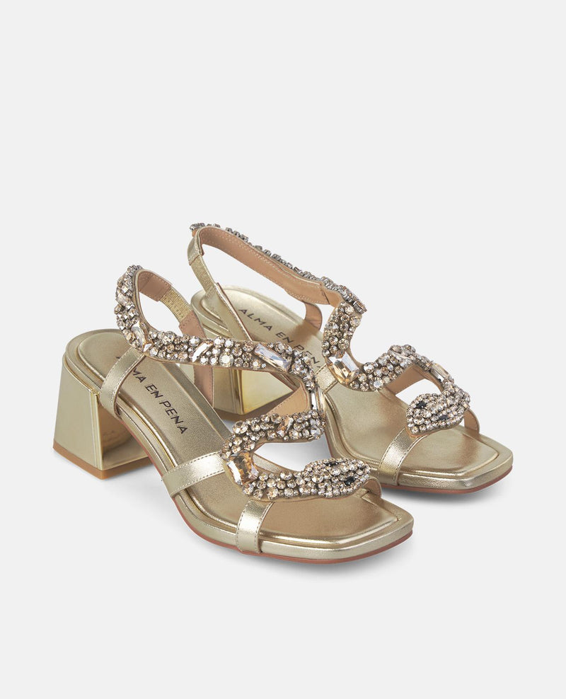 SNAKE HEEL SANDAL