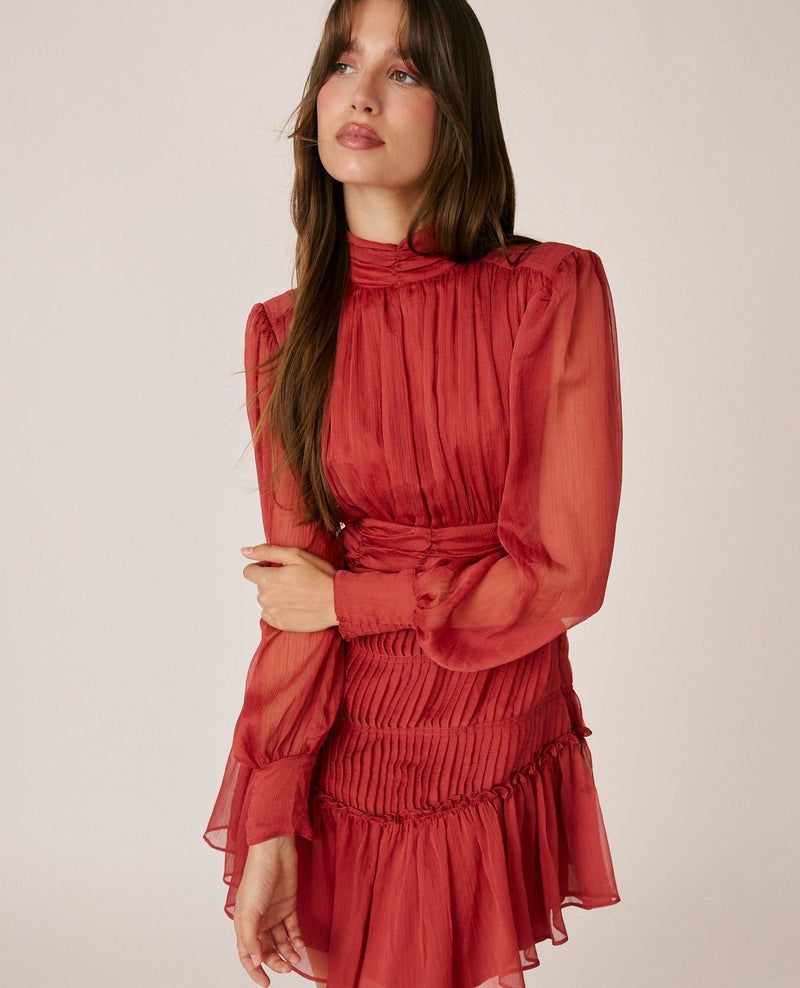 VESTIDO MINI GASA LISO