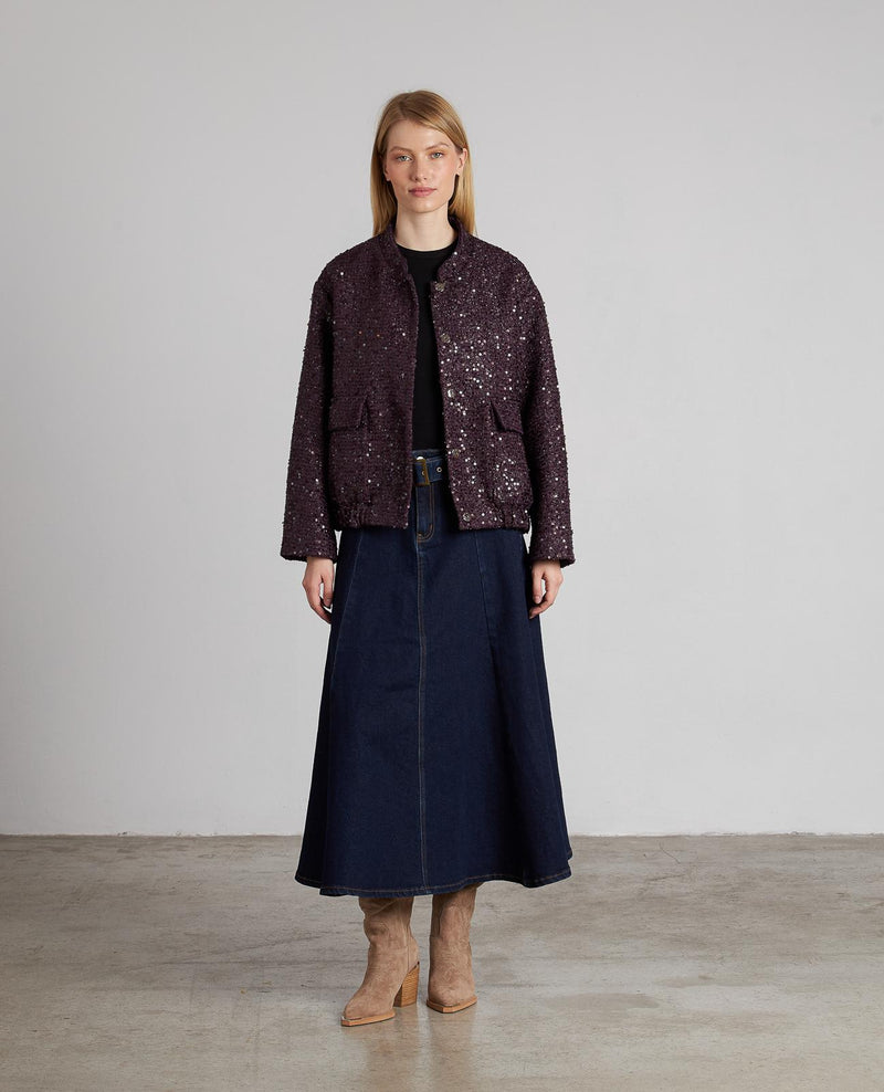 SEQUINED BOMBER JACKET