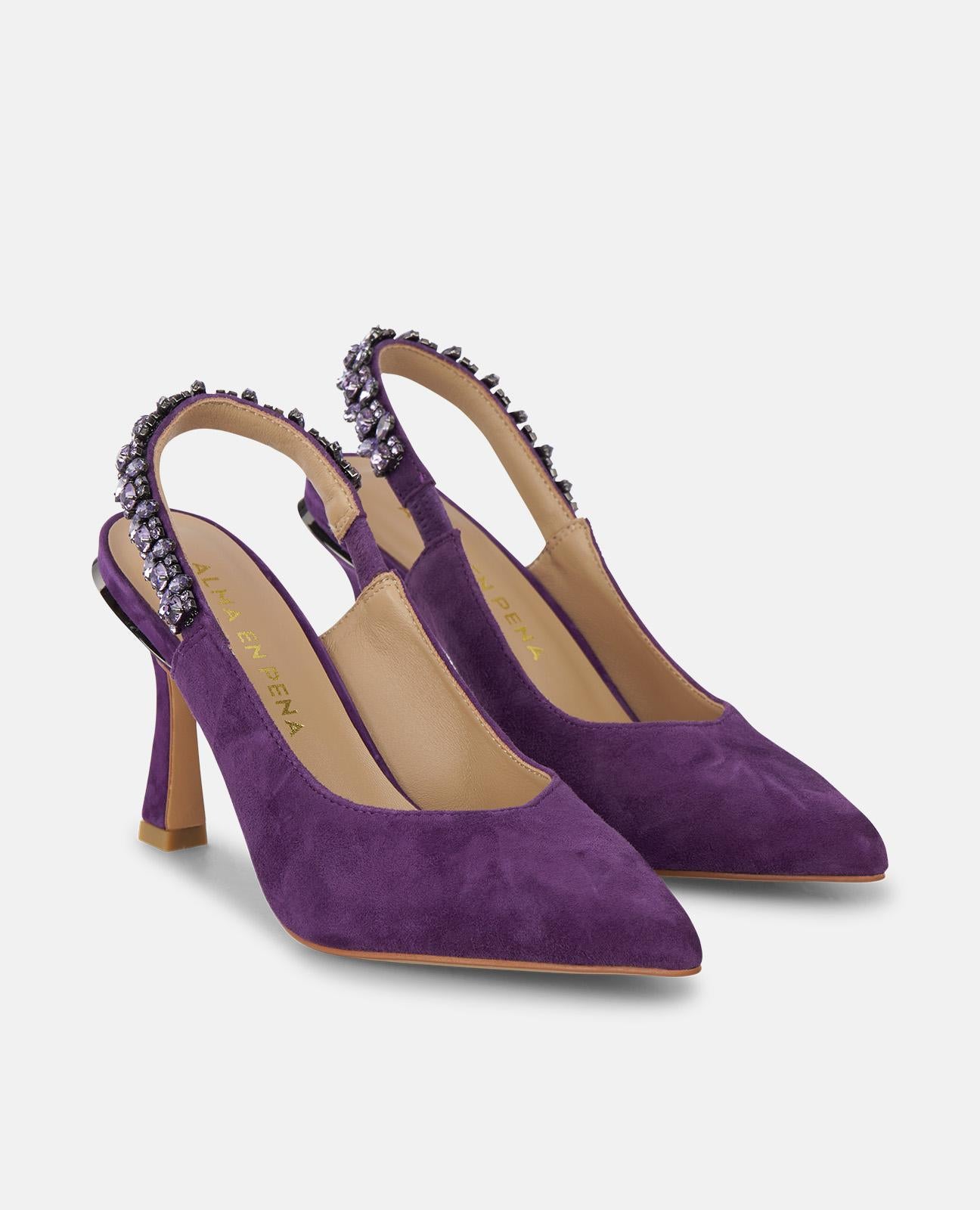 ZAPATO TACÓN TIRA CON PEDRERÍA