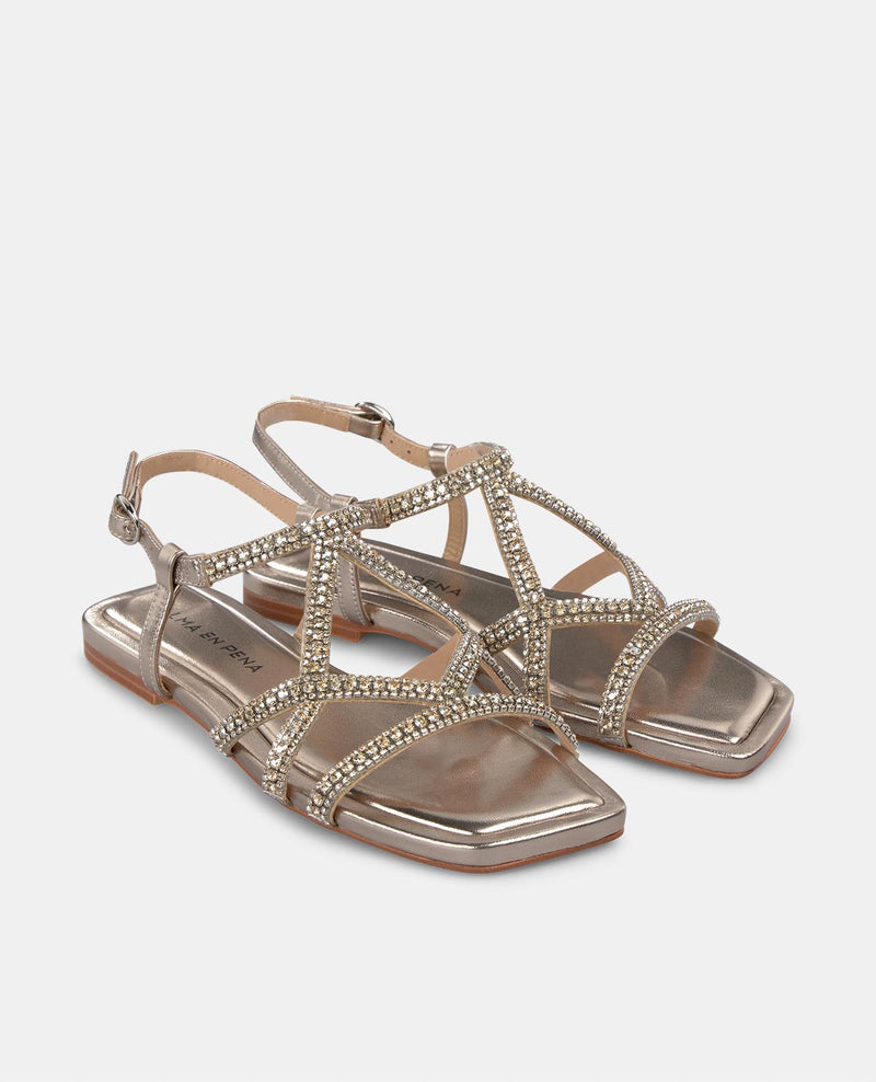 SANDALIA ENTRECRUZADA PEDRERÍA