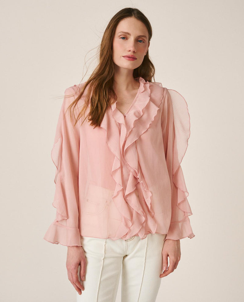 BLUSA COM FOLHOS