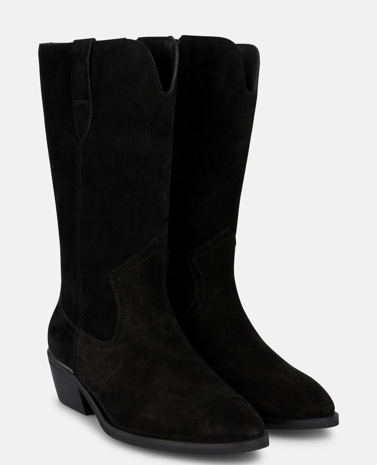 SUEDE BOOTS WITH A ZIPPER CLOSURE