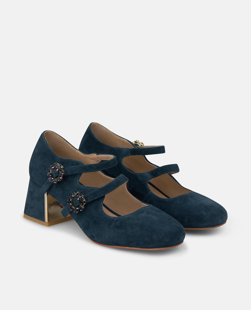 ZAPATO DE ANTE CON HEBILLA