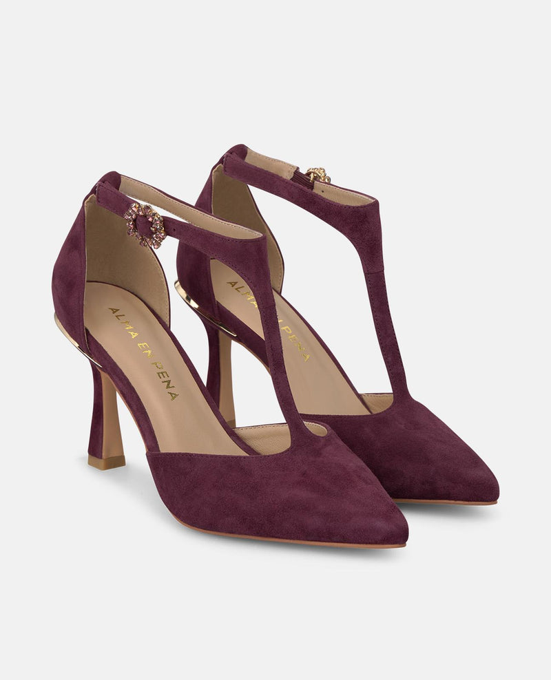 ZAPATO TACÓN PIEL CON HEBILLA