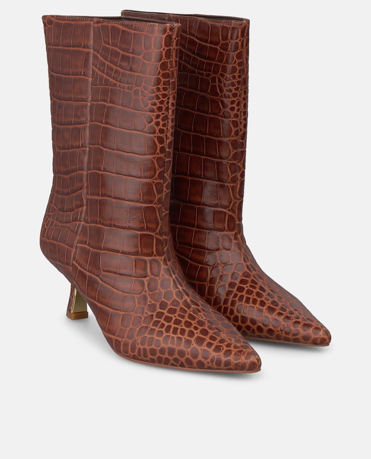 BOTÍN DE PIEL ANIMAL PRINT