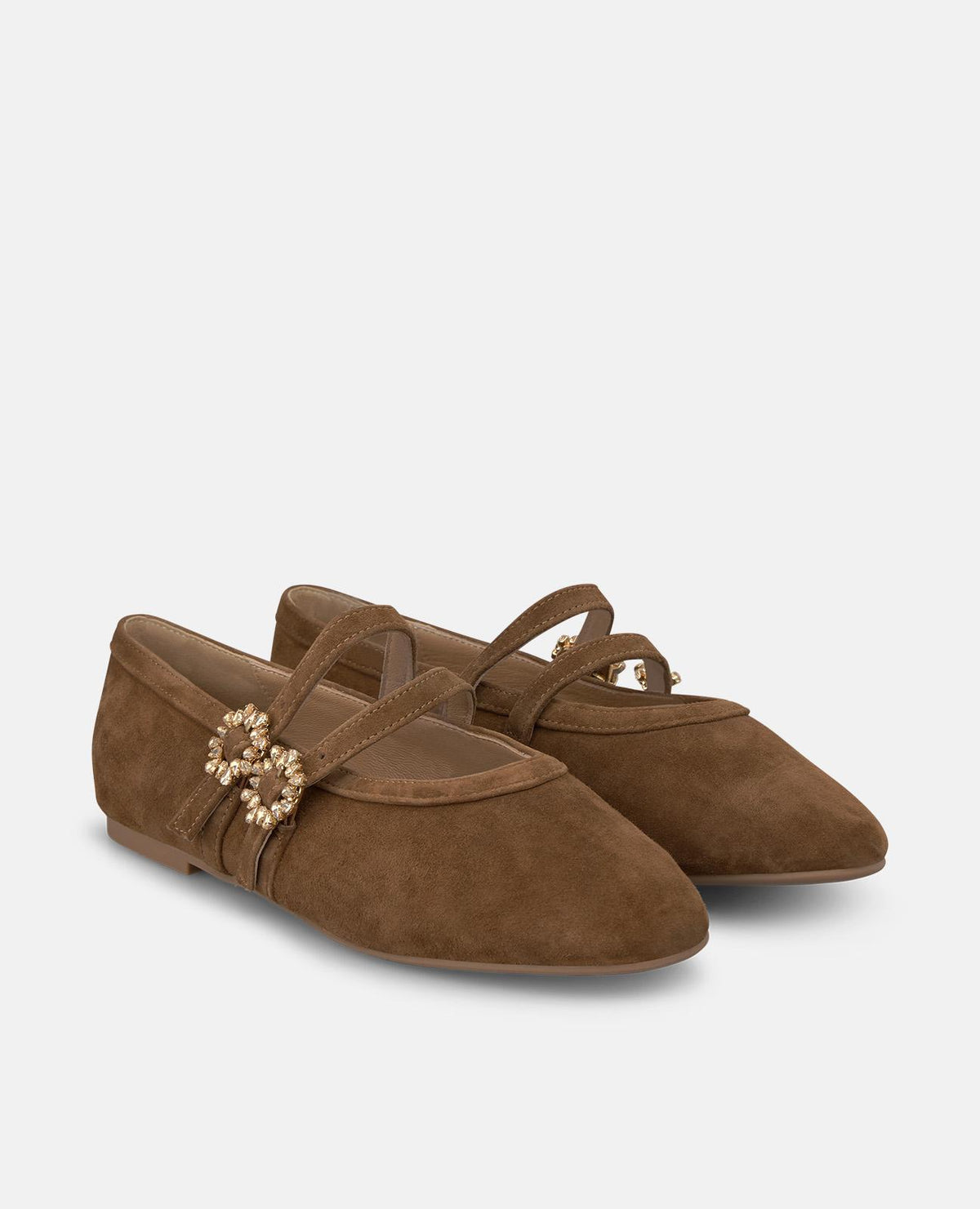 BALLERINE IN PELLE CON DOPPIA FIBBIA