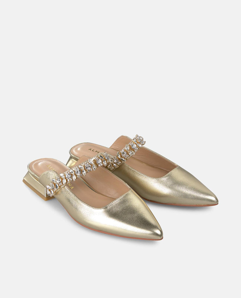 CHAUSSURE À TALON AVEC LANIÈRE EN STRASS