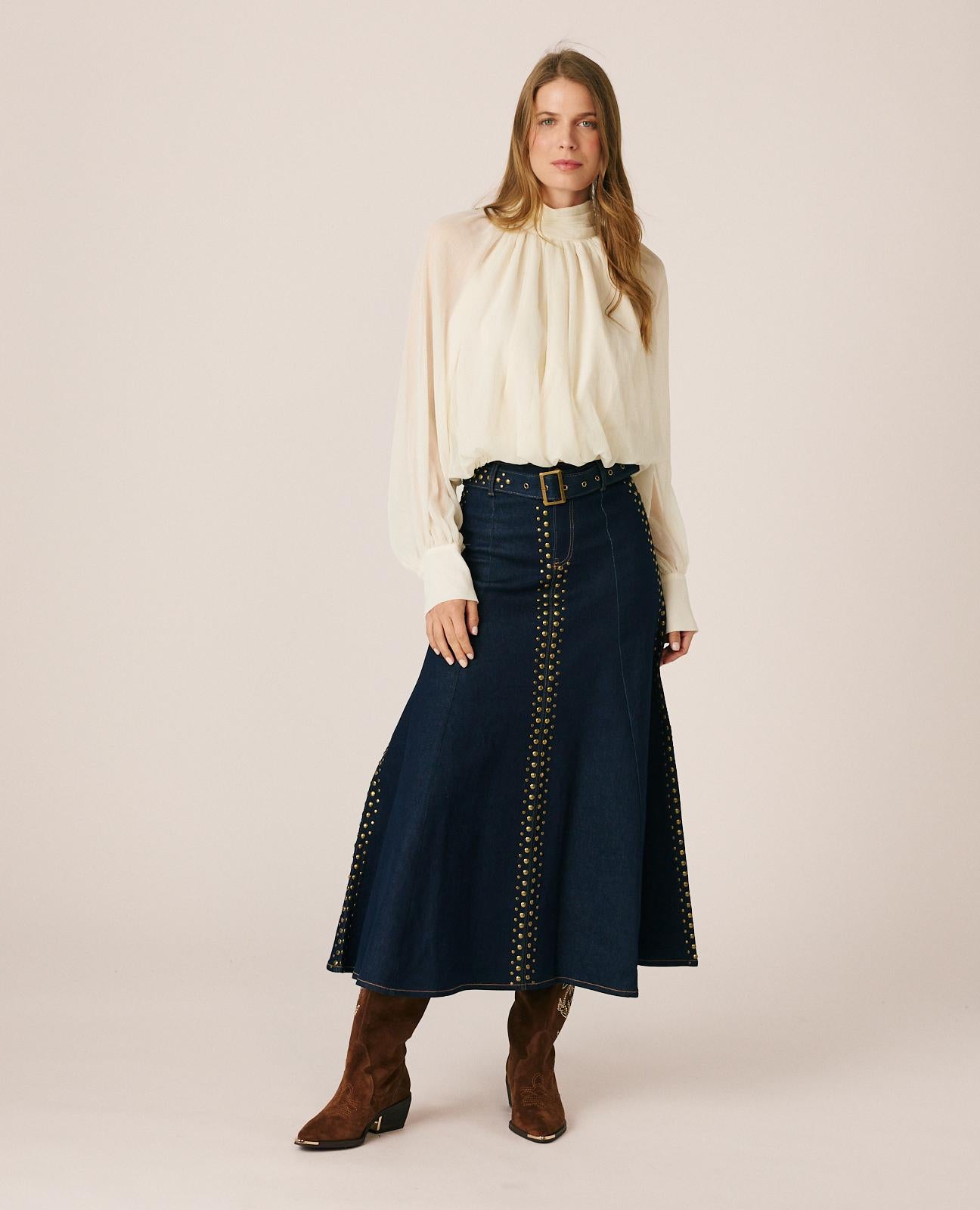 BLUSA GASA DRAPEADA