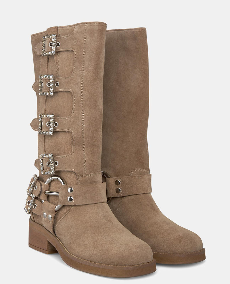 BIKERSTIEFEL MIT STRASSSTEINEN