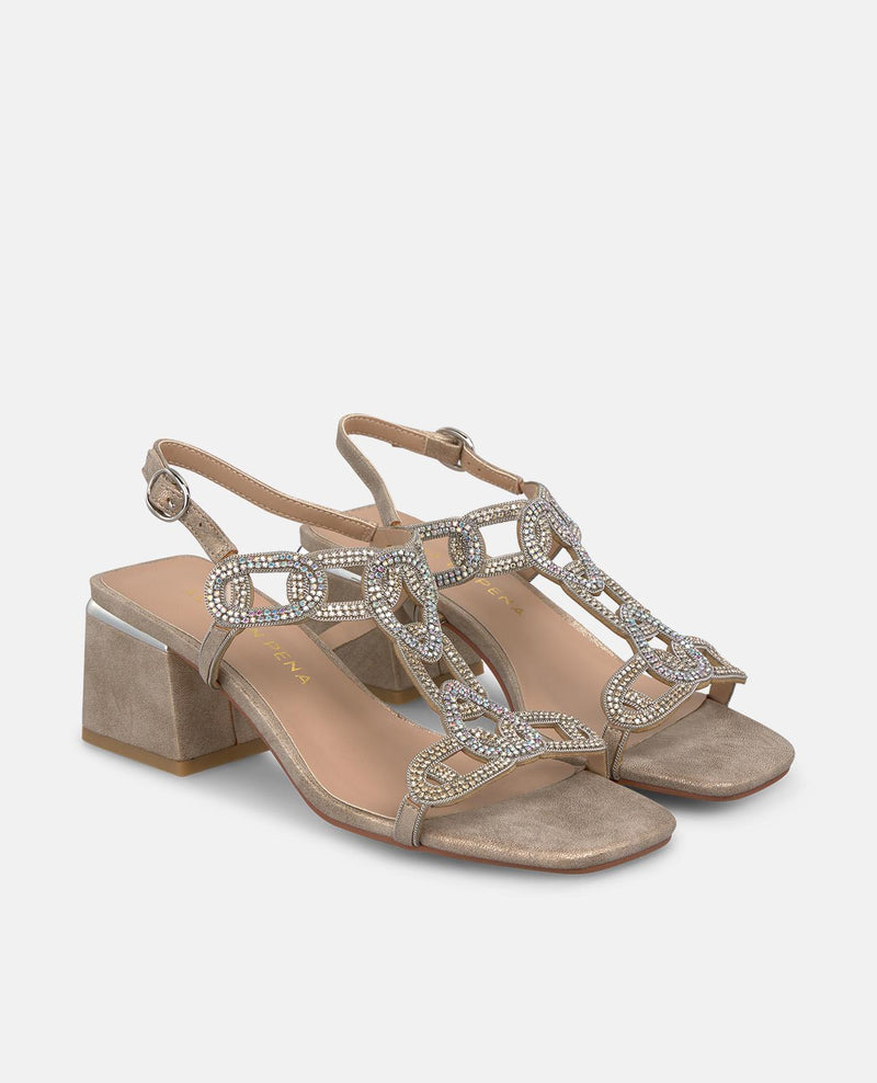 SANDALIA ALTURA MEDIA EN T CON PEDRERIA