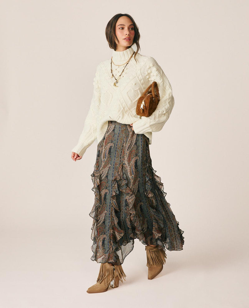 FALDA LARGA PAISLEY