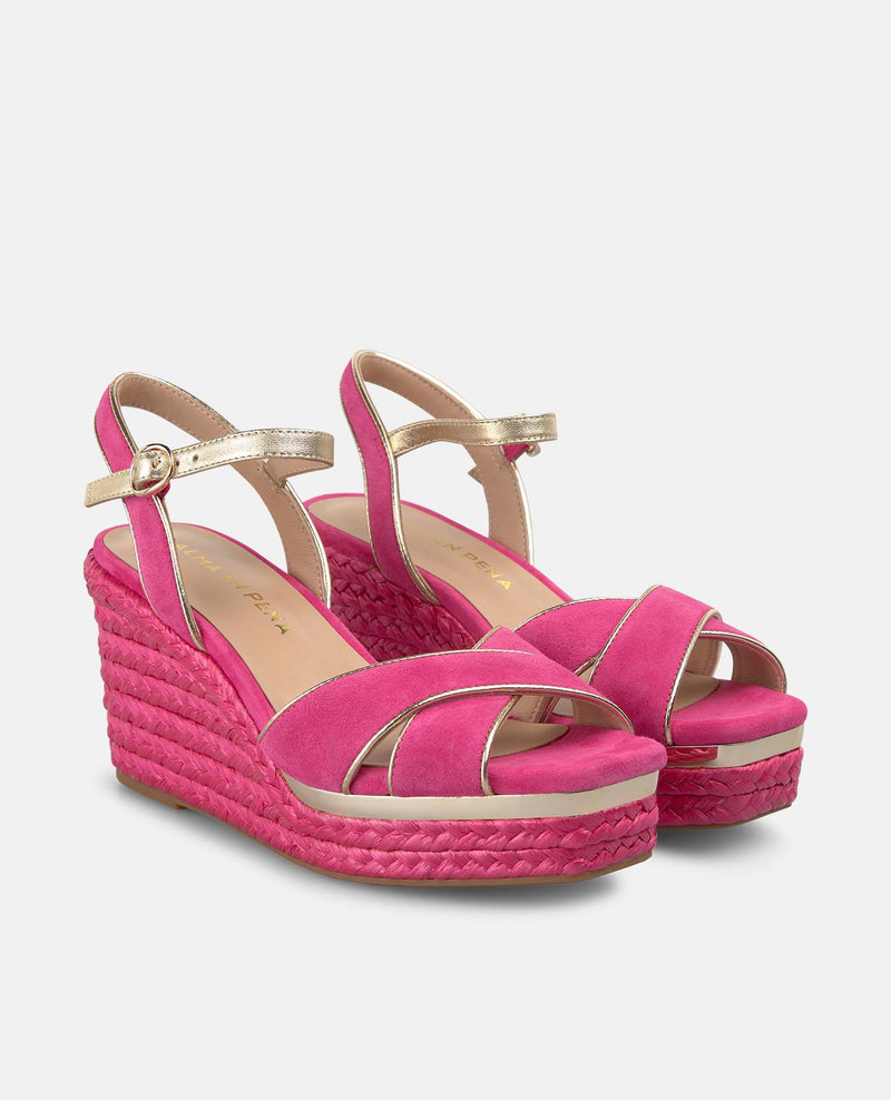 SANDALIA DE ESPARTO DOBLE TIRA CRUZADA