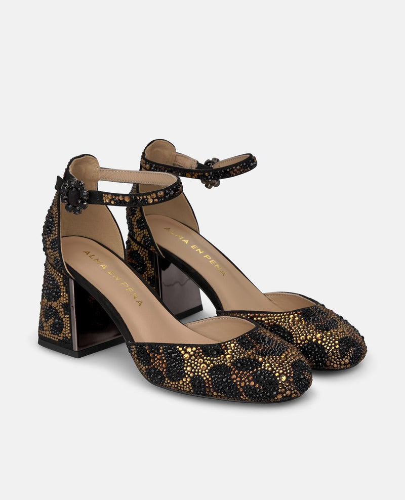 ZAPATO TACÓN ANIMAL PRINT CON PULSERA