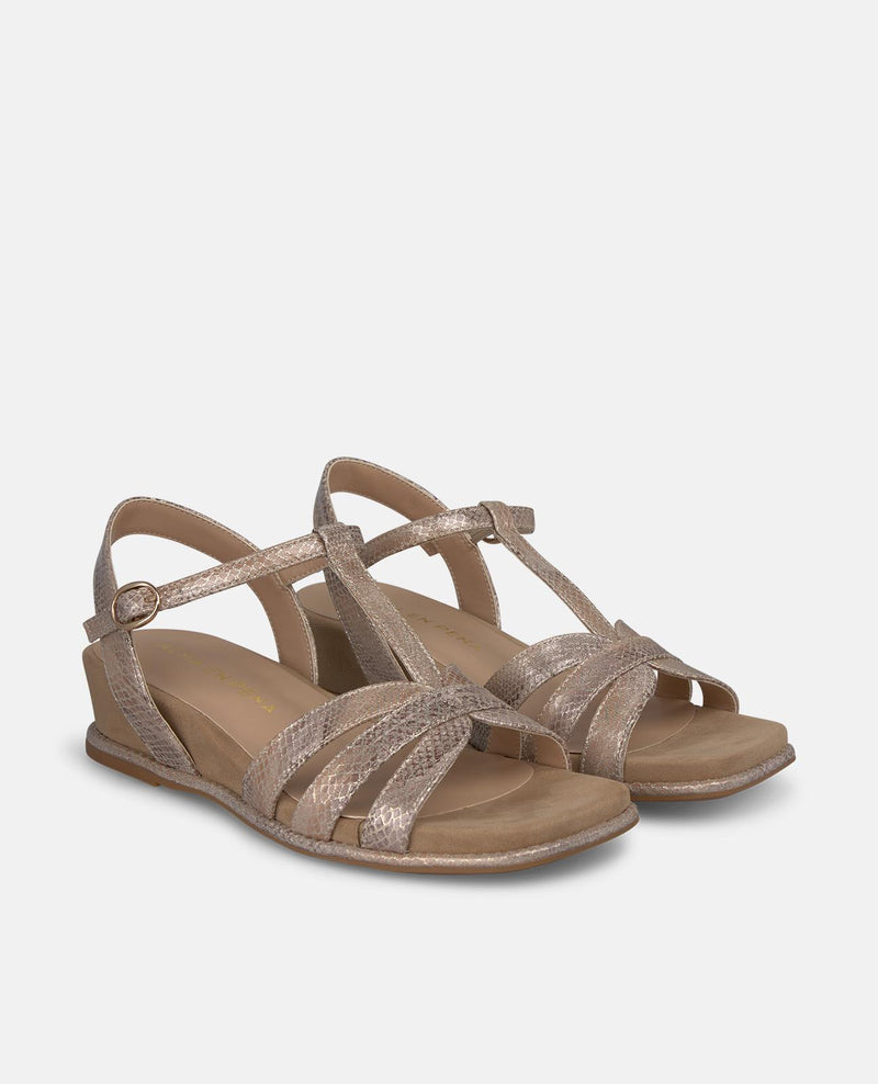 WEDGE SANDAL WITH RHINESTONES