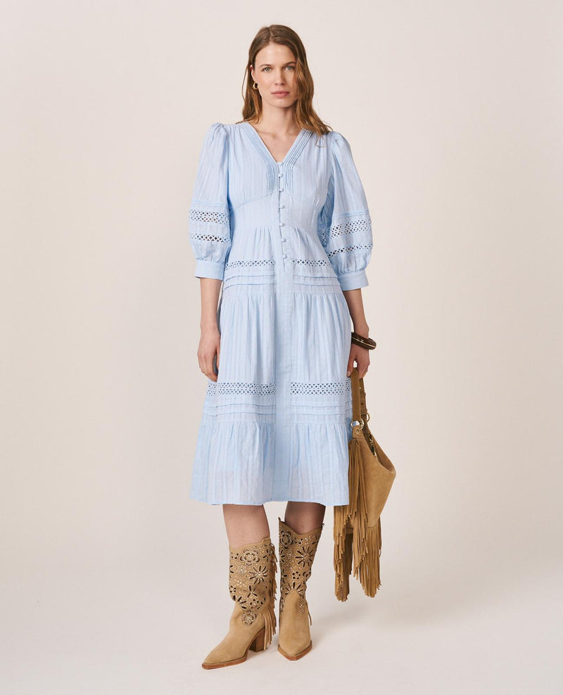 VESTIDO COM MANGAS BUFANTES
