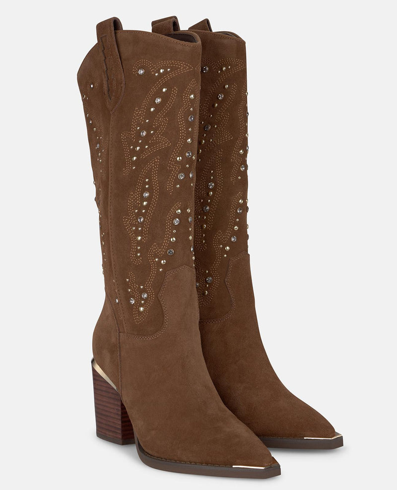 STIVALE TACCO BORCHIE STRASS