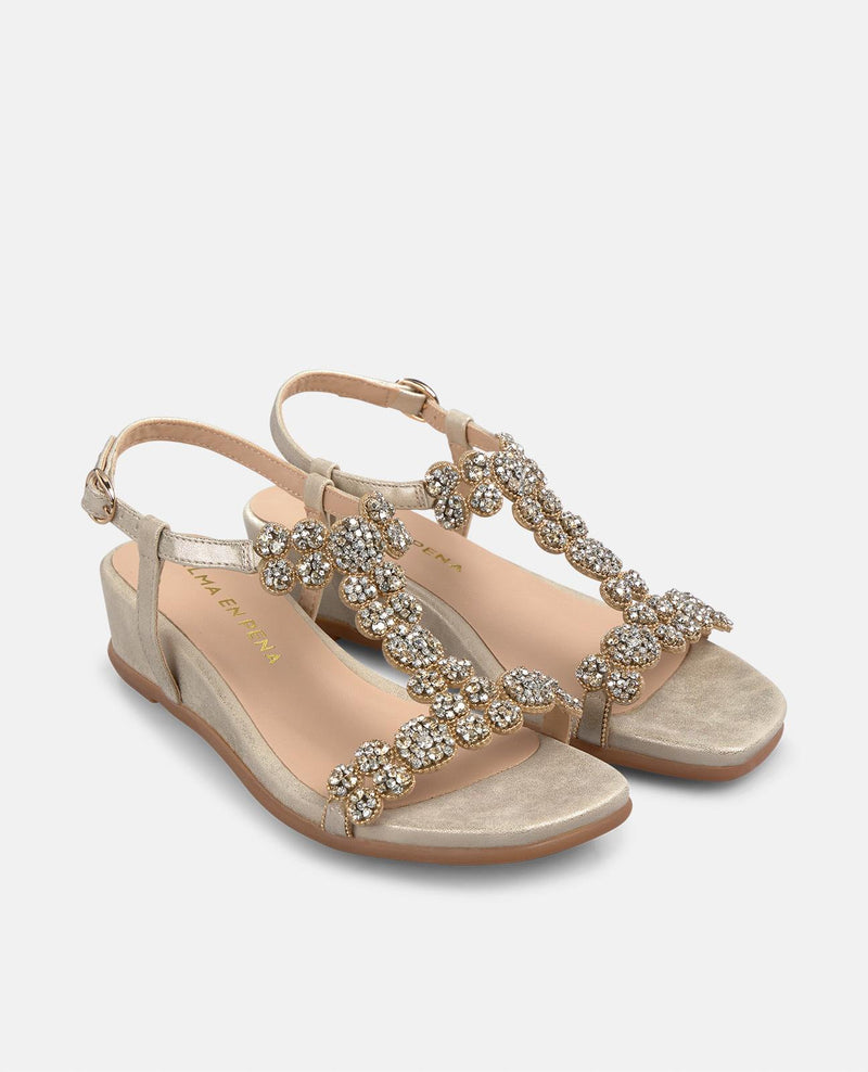 SANDALIA DETALLES JOYA CUÑA