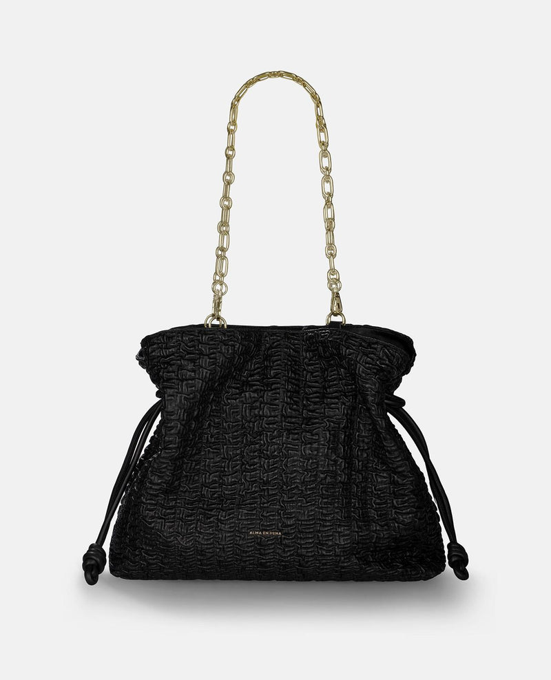 BORSA A FORMA DI CONFETTI IN PELLE STRUTTURATA