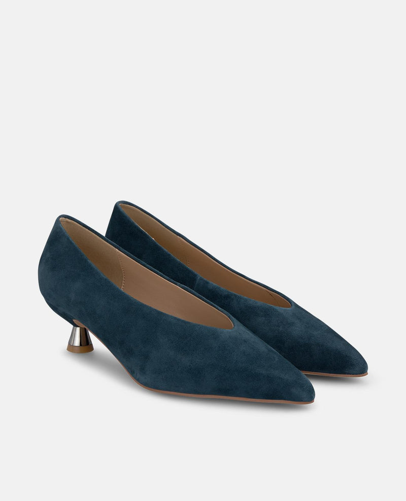 SCARPA CON TACCO "CHUPETE" IN PELLE SCAMOSCIATA