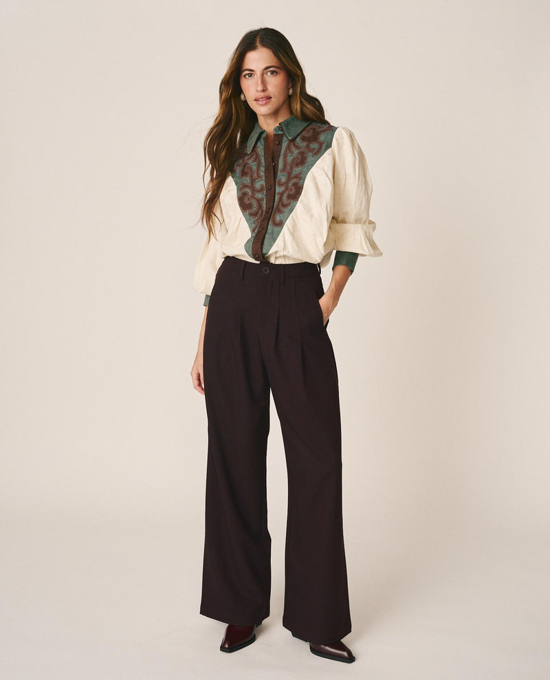 EMBROIDERED LINEN SHIRT