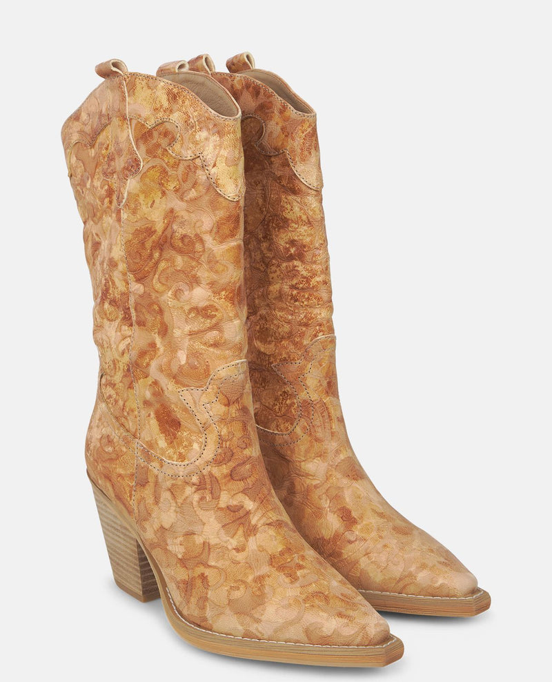 EMBROIDERED HALF-BOOT