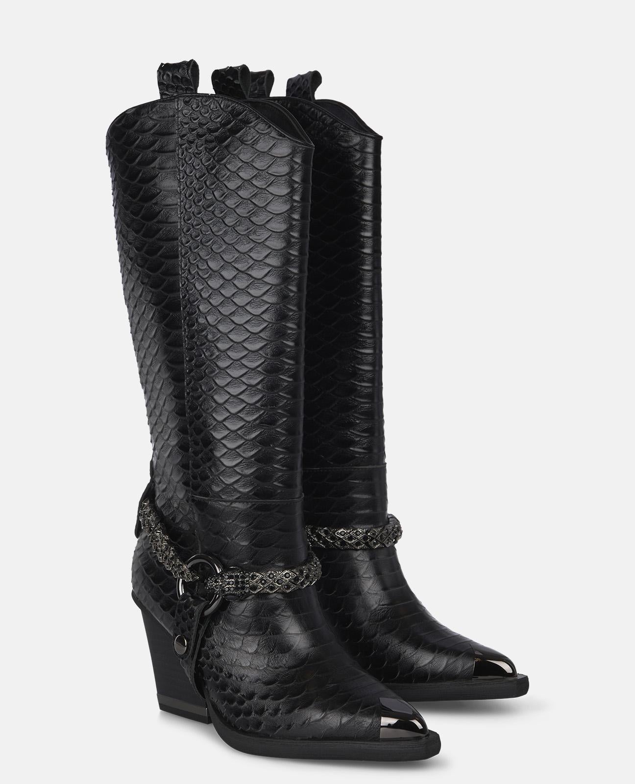 TALON TEXTURÉ DÉTAILS DE LA BOTTE