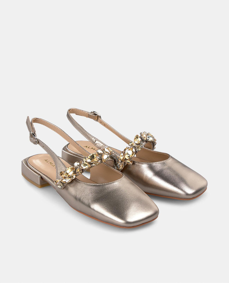 CHAUSSURE À LANIÈRE EN STRASS