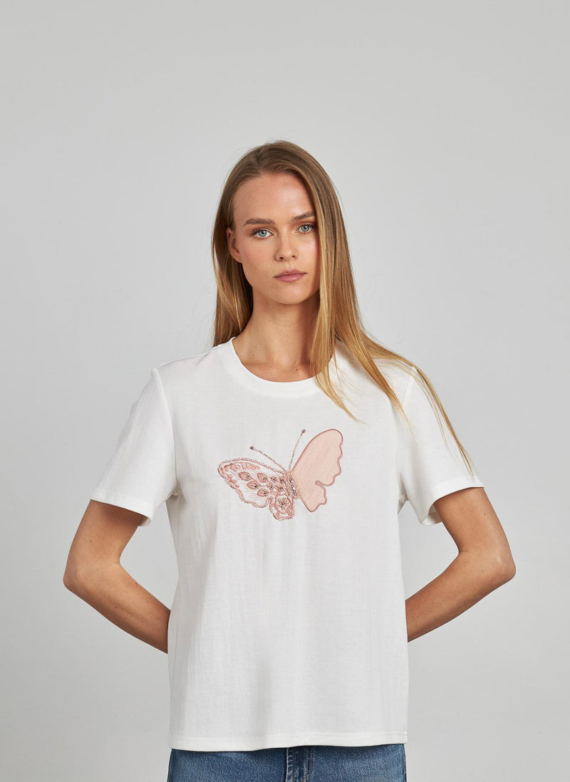 CAMISETA MARIPOSA BORDADA