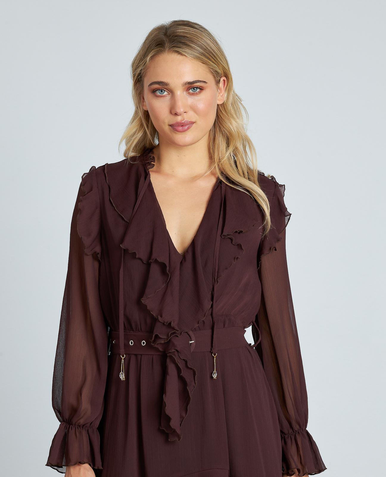 VESTIDO VOLANTES CINTURÓN