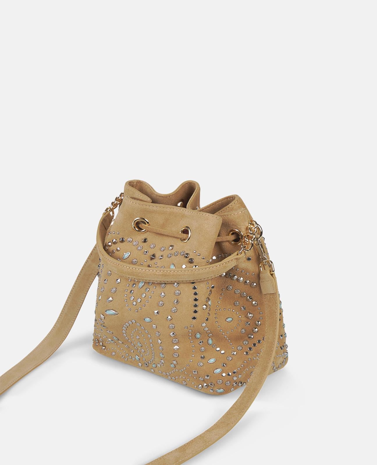 BOLSO BOMBONERA CON TACHAS