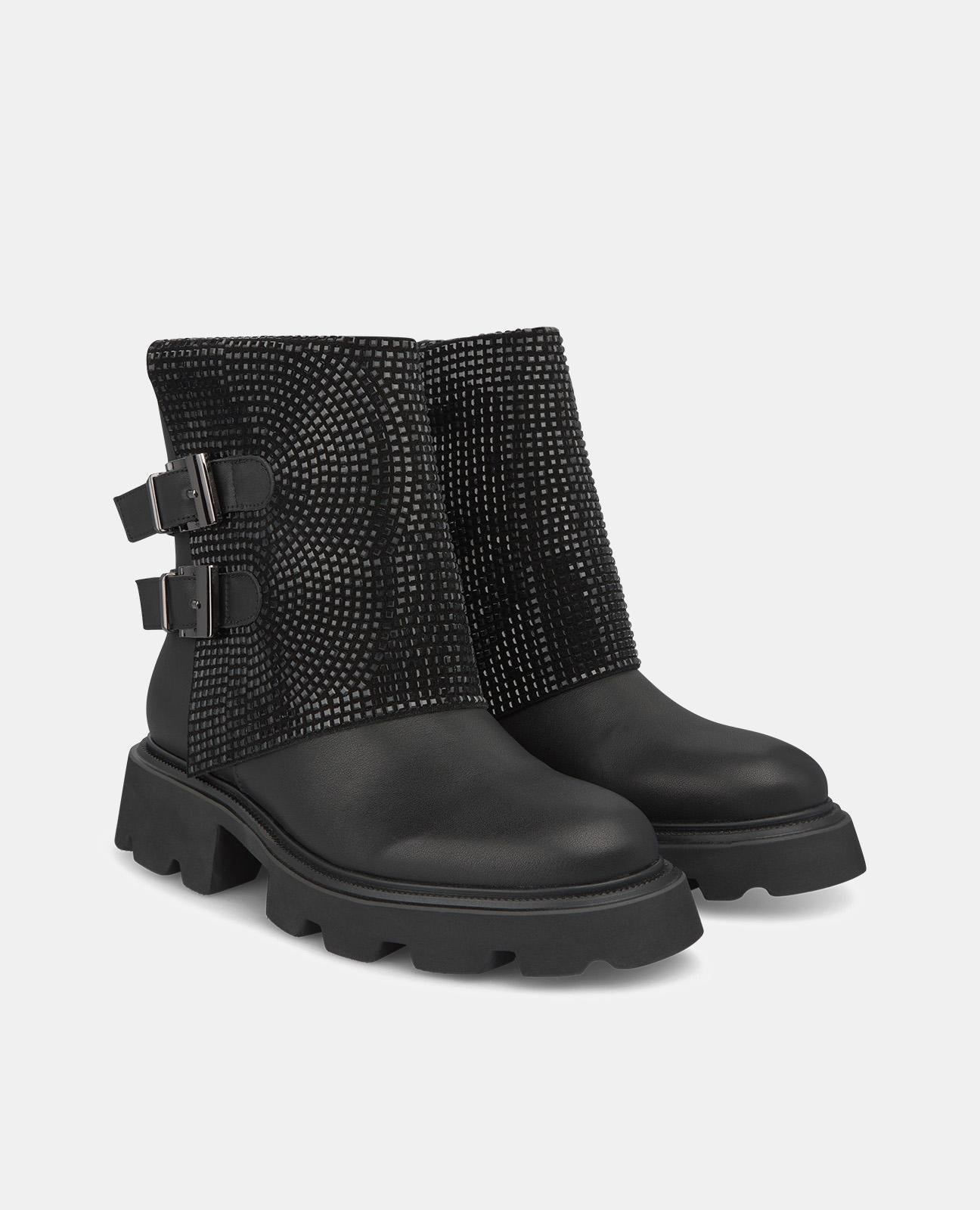 BUCKLED ANKLE BOOT WITH BUCKLES