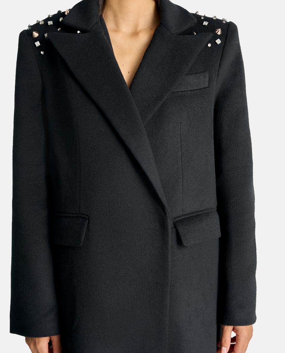 MANTEAU LONG EN FIL MÉTALLIQUE