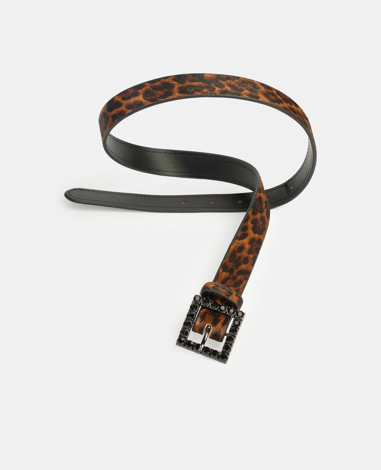 BUCKLE BELT WITH RHINESTONES