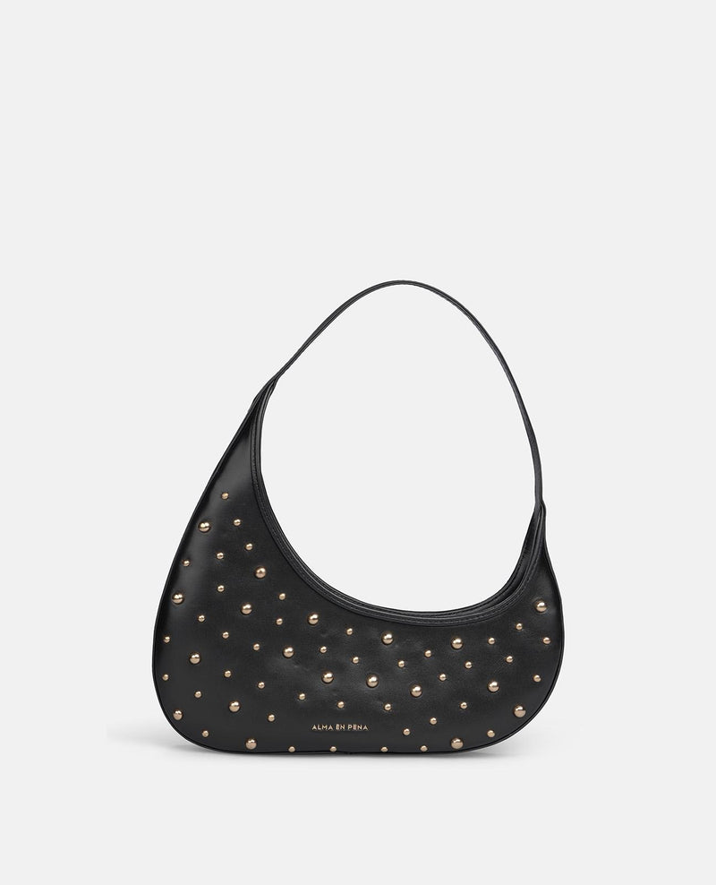 BOLSA HOBO EM CAMURÇA COM TACHAS