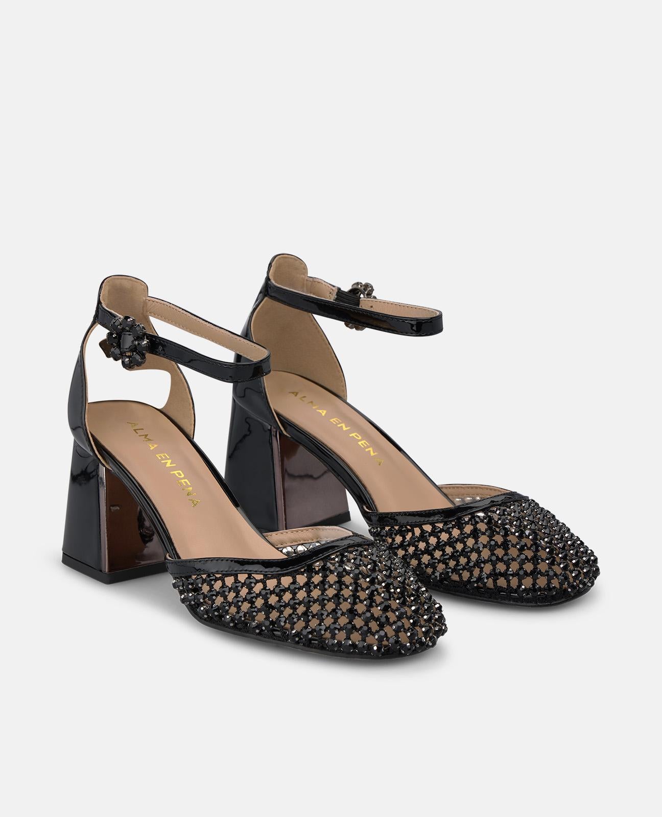 ZAPATO SALÓN MALLA EFECTO METALIZADO