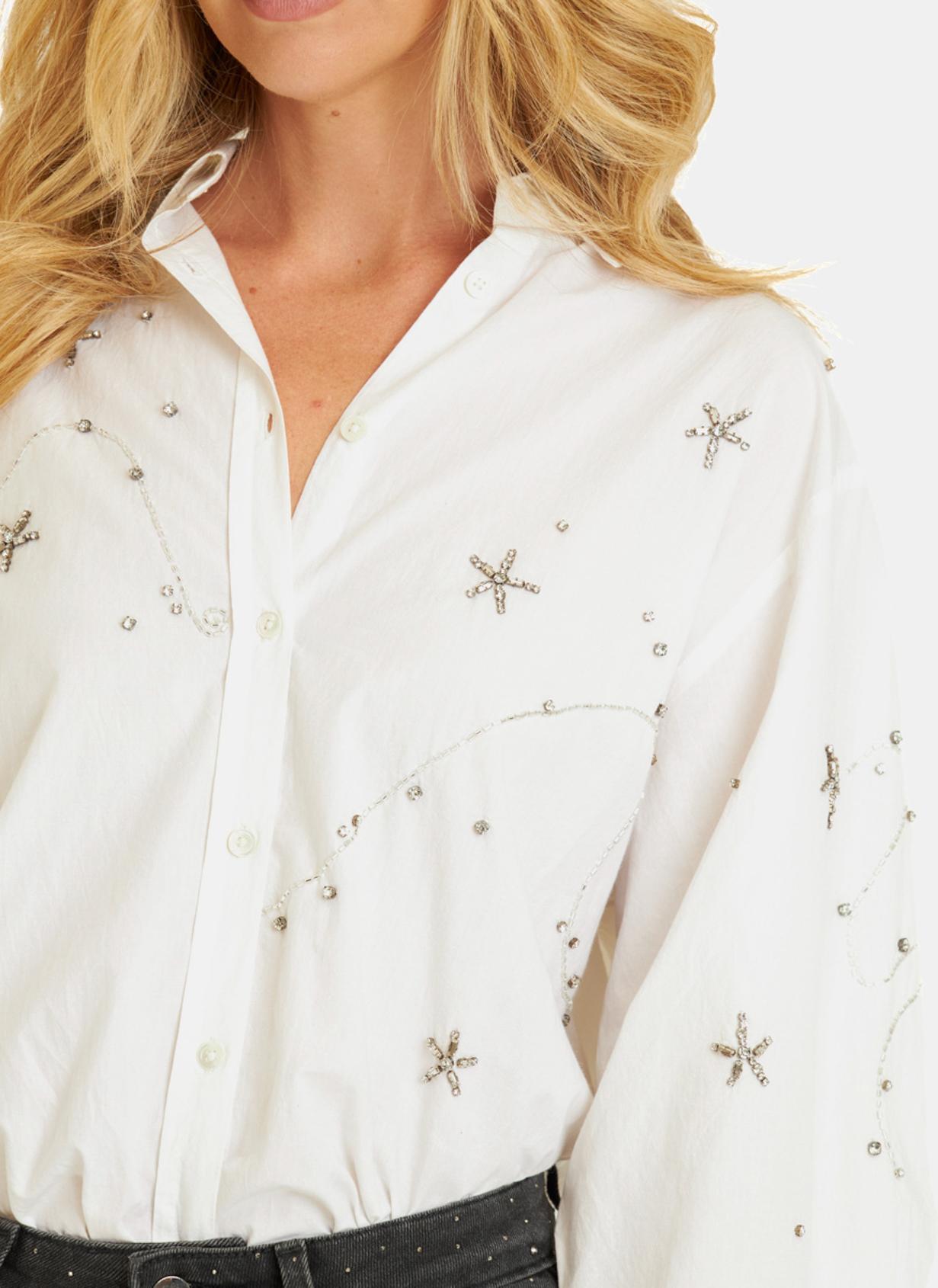 CAMICIA CON DETTAGLI IN STRASS