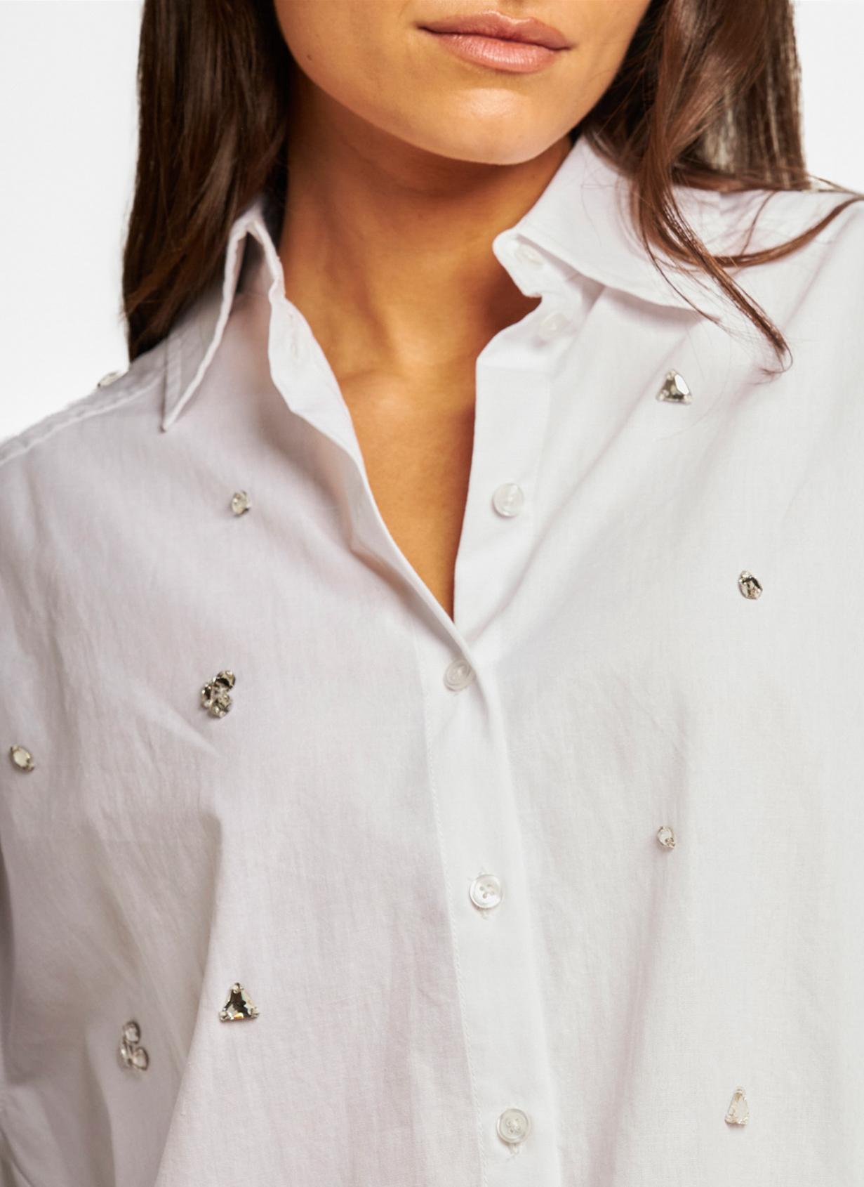 CAMICIA IN POPELINE CON STRASS