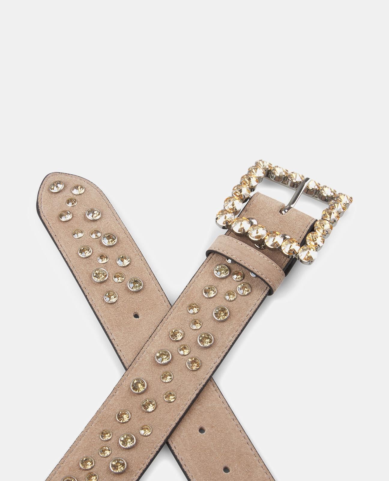 STUDDED LEATHER BELT