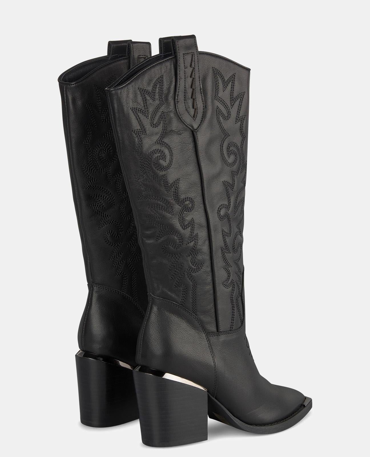 BESTICKTER COWBOY-STIEFEL MIT ABSATZ