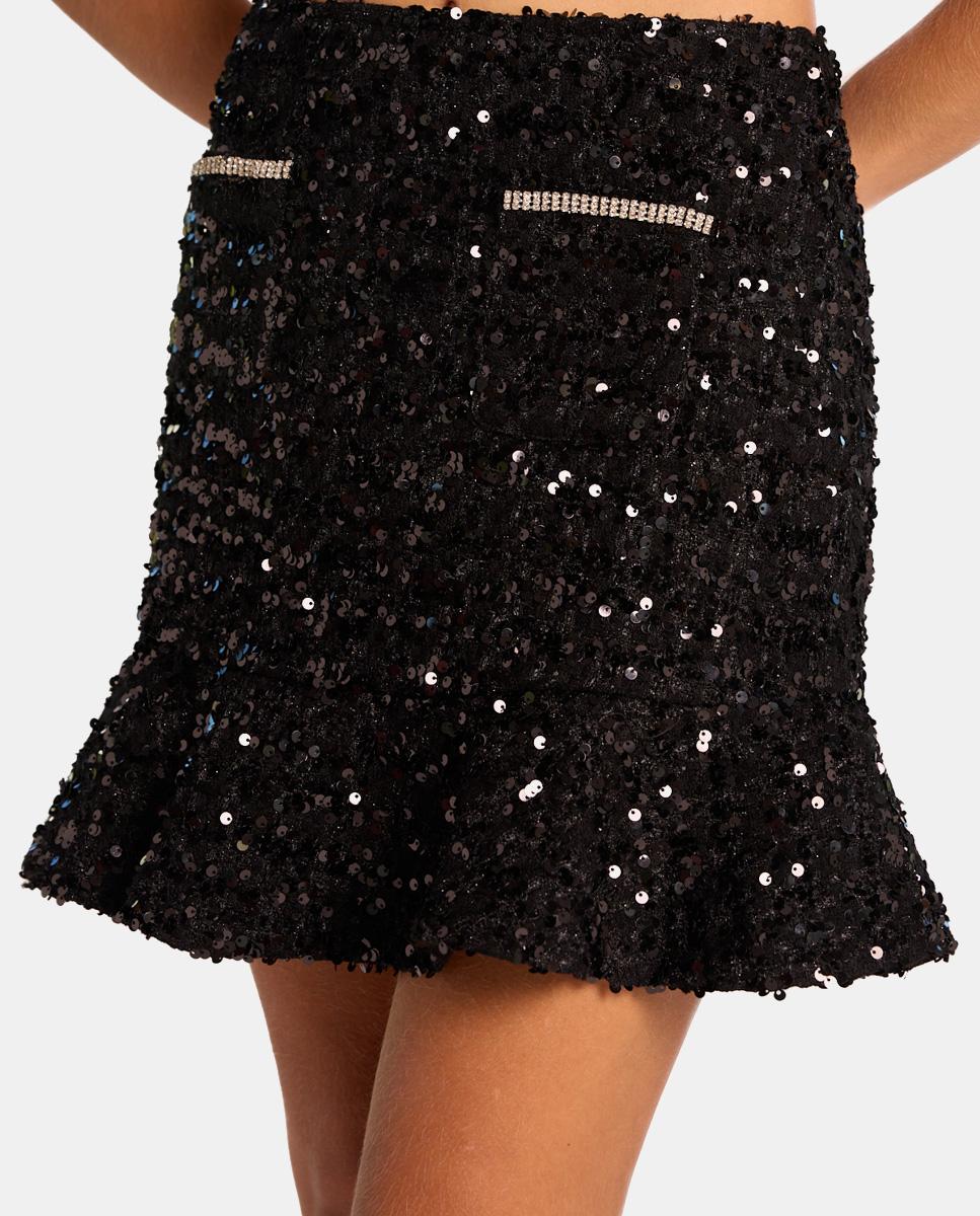 MINI SKIRT WITH SEQUINS