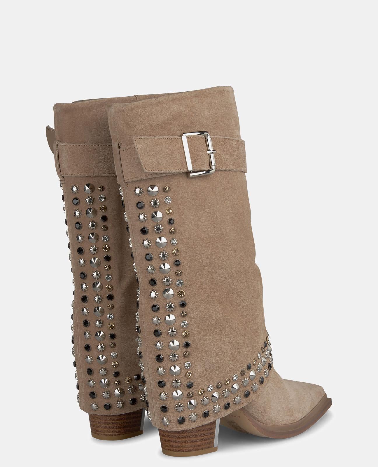 STUDDED GAITER BOOT