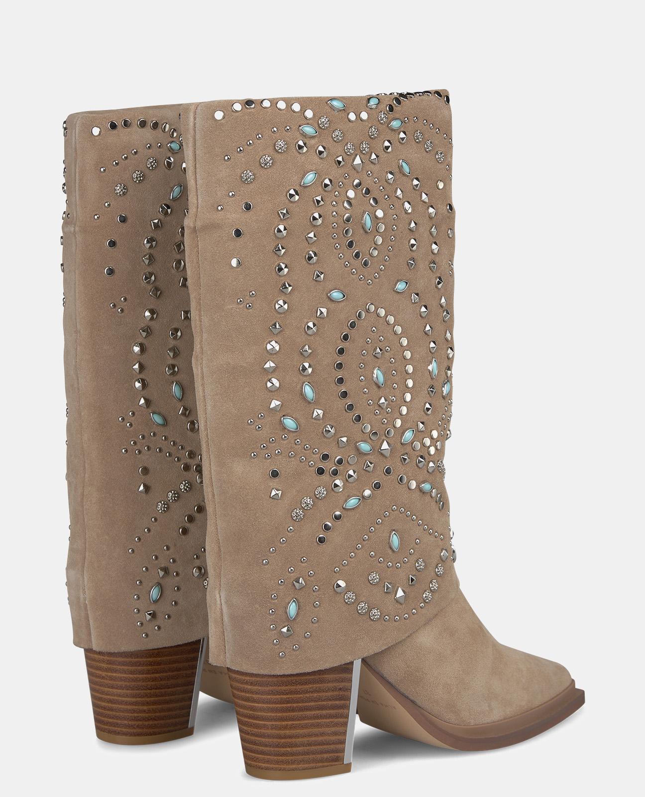 STUDDED GAITER BOOT