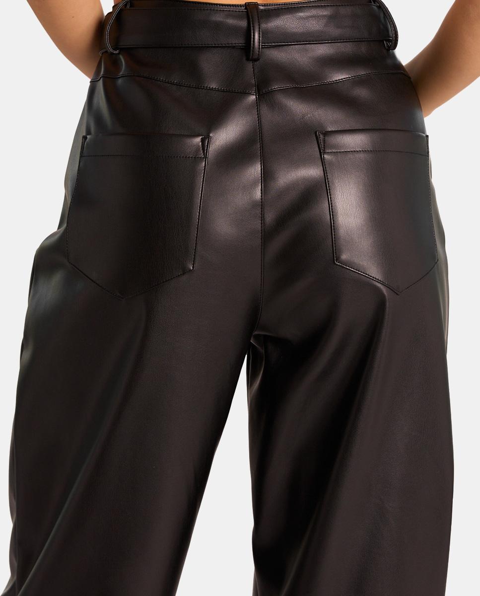 LEATHER EFFECT PANTS